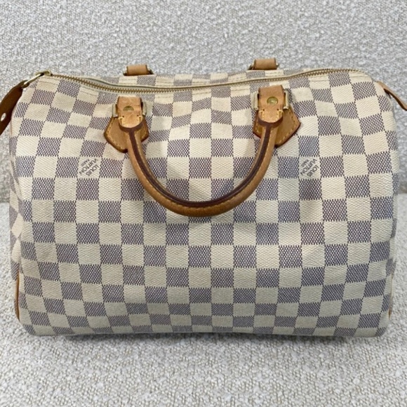 Authentic Louis Vuitton Speedy 30 Damier Azur - Picture 1 of 13